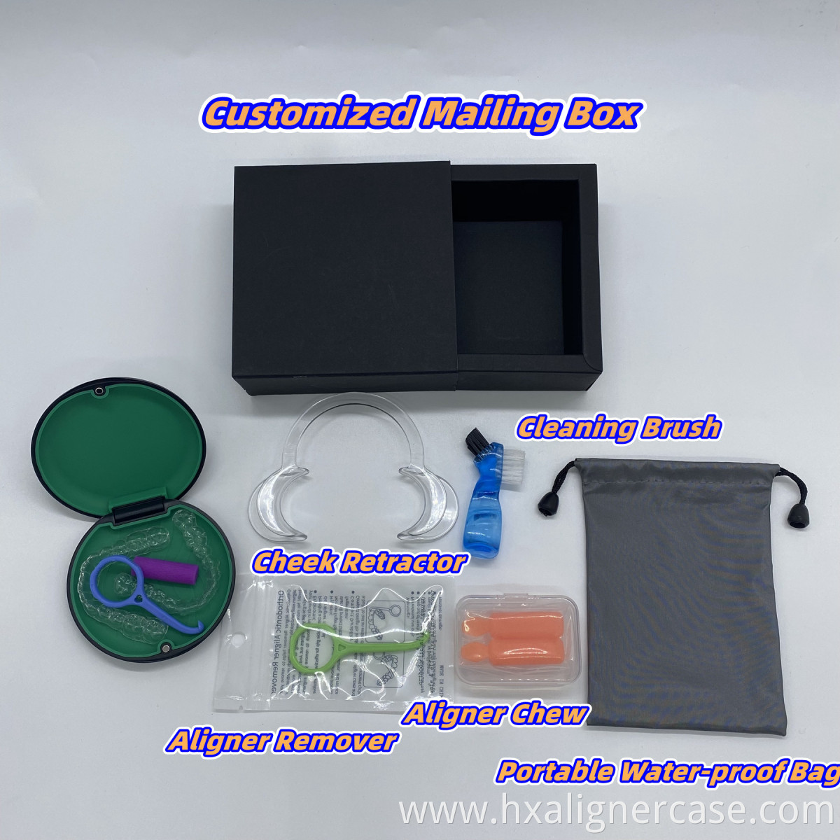 Factory Direct Sale Good Price Assorted Colors Orthodontic Aligner Box with Silicone Pad